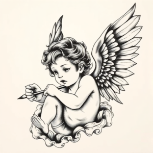 Japanese Cherub Tattoo