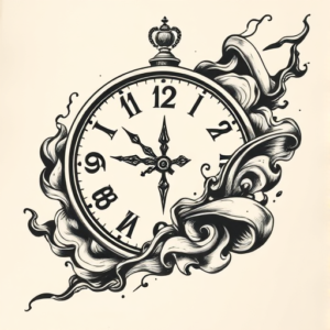 Japanese Clock Tattoo