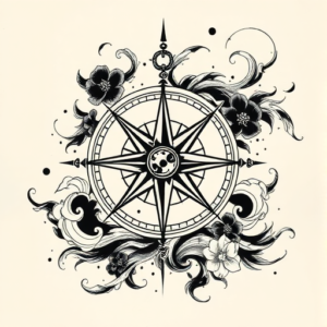 Japanese Compass Tattoo