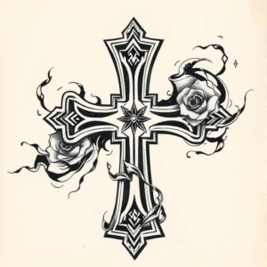 Japanese Cross Tattoo