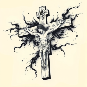 Japanese Crucifix Tattoo