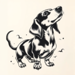 Japanese Dachshund Tattoo