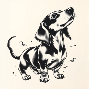 Japanese Dachshund Tattoo