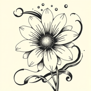 Japanese Daisy Tattoo