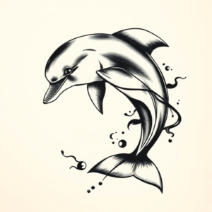 Japanese Dolphin Tattoo