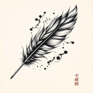 Japanese Feather Tattoo