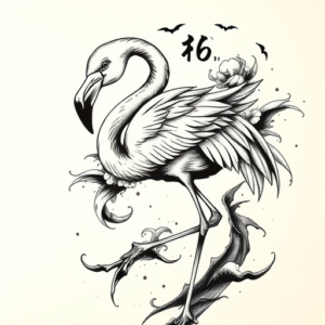 Japanese Flamingo Tattoo