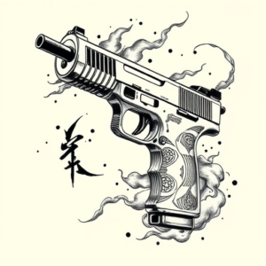 Japanese Glock Tattoo