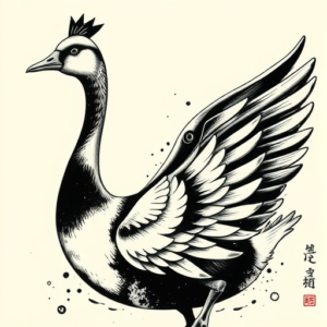 Japanese Goose Tattoo