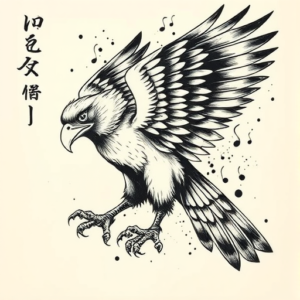 Japanese Hawk Tattoo