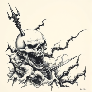 Japanese Horror Tattoo