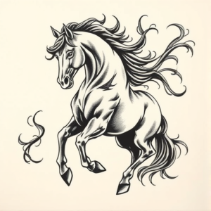 Japanese Horse Tattoo