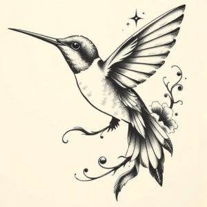 Japanese Hummingbird Tattoo