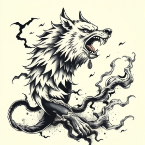 Japanese Husky Tattoo