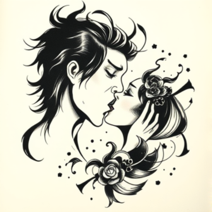 Japanese Kiss Tattoo