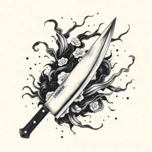 Japanese Knife Tattoo