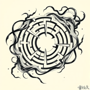 Japanese Labyrinth Tattoo