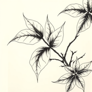 Japanese Leaf Tattoo