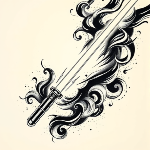 Japanese Lightsaber Tattoo