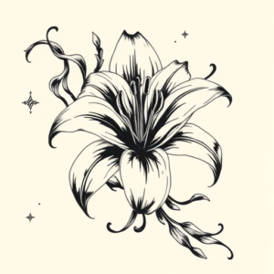 Japanese Lily Tattoo