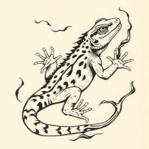 Japanese Lizard Tattoo