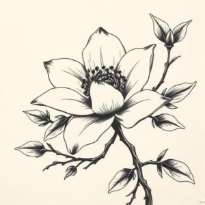 Japanese Magnolia Tattoo