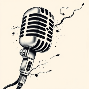 Japanese Microphone Tattoo