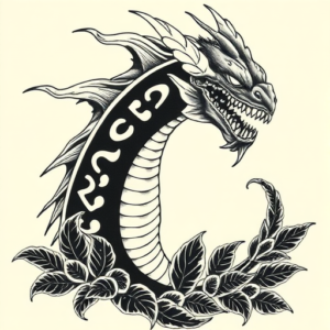 Japanese Monstera Tattoo