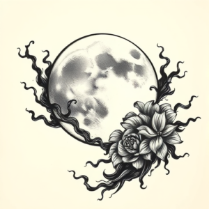 Japanese Moon Tattoo