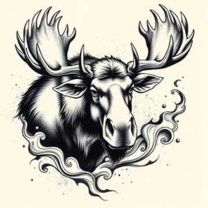 Japanese Moose Tattoo