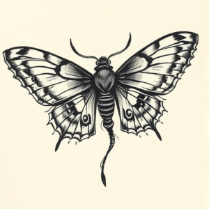 Japanese Moth Tattoo