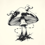 Japanese Mushroom Tattoo