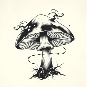 Japanese Mushroom Tattoo