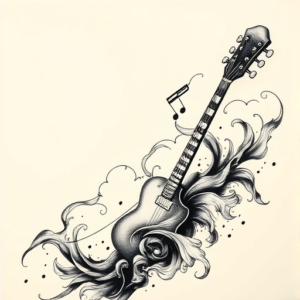 Japanese Music Tattoo