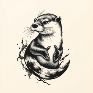 Japanese Otter Tattoo
