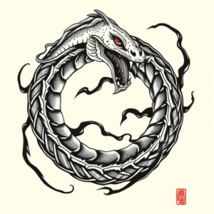 Japanese Ouroboros Tattoo
