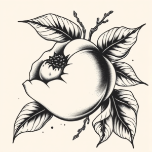 Japanese Peach Tattoo