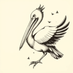 Japanese Pelican Tattoo