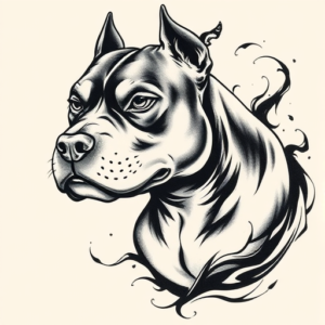Japanese Pitbull Tattoo
