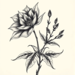 Japanese Plant Tattoo