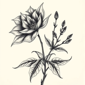 Japanese Plant Tattoo