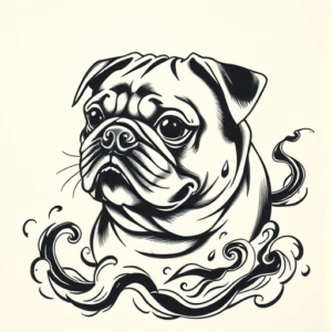 japanese-pug-tattoo