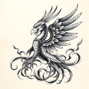 Japanese Quetzalcoatl Tattoo