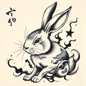 Japanese Rabbit Tattoo