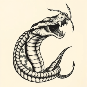 Japanese Rattlesnake Tattoo