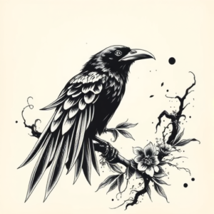 Japanese Raven Tattoo