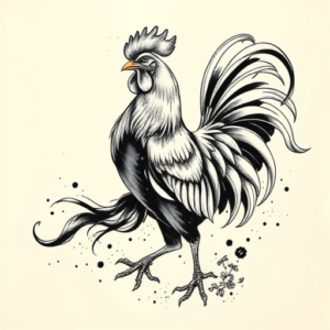 Japanese Rooster Tattoo