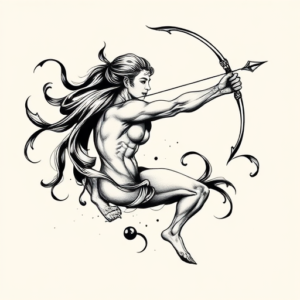 Japanese Sagittarius Tattoo