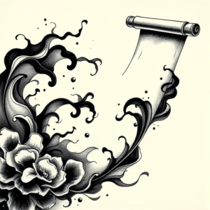 Japanese Scroll Tattoo