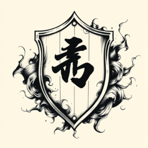 Japanese Shield Tattoo